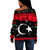 Libya Off Shoulder Sweatshirt Christmas Style Pattern