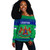 Lesotho Off Shoulder Sweatshirt Christmas Style Pattern