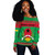 Guinea Bissau Off Shoulder Sweatshirt Christmas Style Pattern