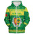 Senegal Sherpa Hoodie Christmas Style Pattern