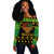Kwanzaa Off Shoulder Sweatshirt Happy Kwanzaa Symbols Design