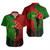 Pan-African Short Sleeve Shirt Flag Pattern On Dirty Old