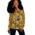 Black History Off Shoulder Sweatshirt Martin Luther King Jr Fabric