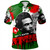 Pan-African Polo Shirt Huey P. Newton Collage By Surrendering To The Revolution