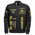 Prince Hall Freemasonry Zipper Bomber Jacket Custom PHA 357 Walking Black