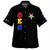 Order of the Eastern Star Hawaiian Shirt Letter Stars Black