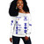 Zeta Phi Beta Off Shoulder Sweatshirt Custom 1920 Sisterhood Sorority White