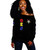 Order of the Eastern Star Off Shoulder Sweatshirt Letter Stars Black