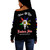 Order of the Eastern Star Off Shoulder Sweatshirt Letter Stars Black