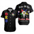 Order of the Eastern Star Short Sleeve Shirt Letter Stars Black