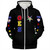 Order of the Eastern Star Sherpa Hoodie Letter Stars Black
