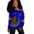 Prince Hall Shriners Off Shoulder Sweatshirt Custom DOI Daughter of Isis Style Blue