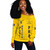 Prince Hall Freemasonry Off Shoulder Sweatshirt Custom PHA Past Master Ver.1 Yellow