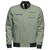 Prince Hall Freemasonry Zipper Bomber Jacket Custom Mason Square & Compass Lodge Style Gray Green