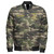 Prince Hall Freemasonry Zipper Bomber Jacket Custom Mason Square & Compass Lodge Style Camouflage
