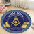 Prince Hall Freemasonry Round Rug Freemasonry Pattern Royal