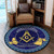 Prince Hall Freemasonry Round Rug Freemasonry Pattern Royal