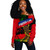 Juneteenth Off Shoulder Sweatshirt Freedom Unchained Design Brush