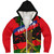 Juneteenth Sherpa Hoodie Freedom Unchained Design Brush