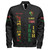 Juneteenth Zipper Bomber Jacket Custom Juneteenth Breaking Every Chain Since 1865