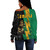 Jamaica Off Shoulder Sweatshirt Lion Thunder Vintage Style