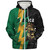 Jamaica Sherpa Hoodie Lion Thunder Vintage Style