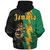 Jamaica Sherpa Hoodie Lion Thunder Vintage Style
