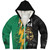 Jamaica Sherpa Hoodie Lion Thunder Vintage Style