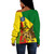 Ethiopia Off Shoulder Sweatshirt National Lion Unity Style