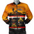 Buffalo Soldiers Bomber Jacket Cavalrymen And Guidons In Western Sunset