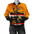 Buffalo Soldiers Bomber Jacket Cavalrymen And Guidons In Western Sunset