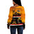 Buffalo Soldiers Off Shoulder Sweatshirt Cavalrymen And Guidons In Western Sunset