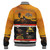 Buffalo Soldiers Baseball Jacket Cavalrymen And Guidons In Western Sunset