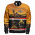 Buffalo Soldiers Zipper Bomber Jacket Cavalrymen And Guidons In Western Sunset