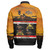 Buffalo Soldiers Zipper Bomber Jacket Cavalrymen And Guidons In Western Sunset