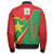 Burkina Faso Zipper Bomber Jacket Lightning Style