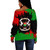 Burkina Faso Off Shoulder Sweatshirt Face Style