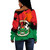 Burkina Faso Off Shoulder Sweatshirt Coat Of Arms Grunge Style