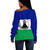 Lesotho Off Shoulder Sweatshirt Flag Original Style