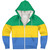 Gabon Sherpa Hoodie Flag Original Style