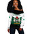 Nigeria Off Shoulder Sweatshirt Crest Glory Grunge Design Flag
