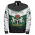 Nigeria Zipper Bomber Jacket Crest Glory Grunge Design Flag