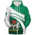 Nigeria Sherpa Hoodie Flag And Coat Of Arms Curve Style