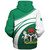 Nigeria Sherpa Hoodie Flag And Coat Of Arms Curve Style