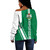Nigeria Off Shoulder Sweatshirt Flag With Map Nigeria