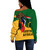 South Africa Off Shoulder Sweatshirt Flag In Hand And Pride In Heart