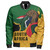 South Africa Zipper Bomber Jacket Flag In Hand And Pride In Heart