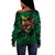 South Africa Off Shoulder Sweatshirt African Spirit Break Chains