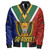 South Africa Zipper Bomber Jacket Go Bokke Strength Symbol Flag Style