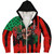 Pan-African Sherpa Hoodie American Flag Freedom Broken Chains